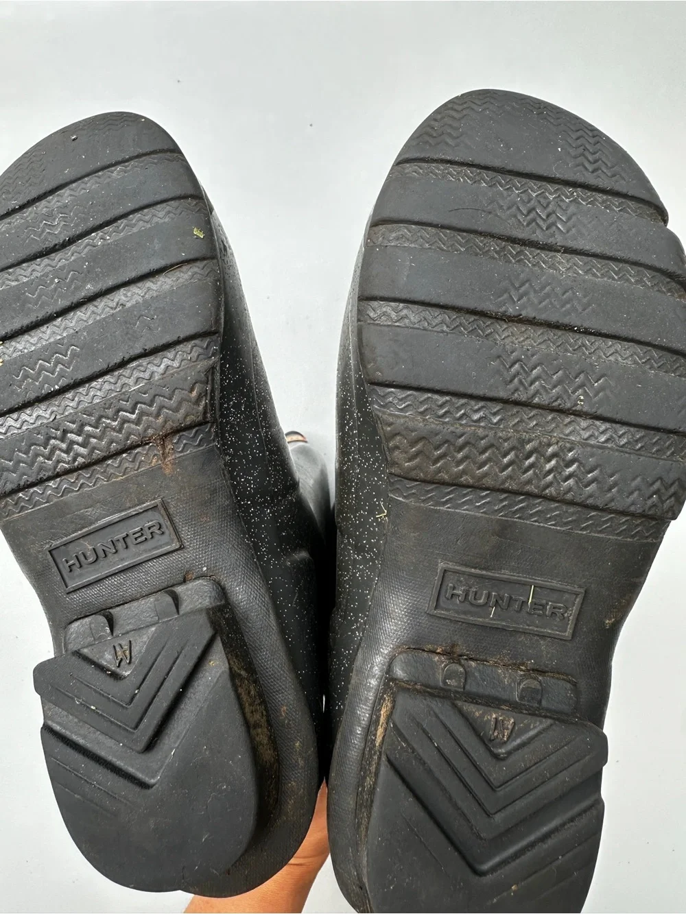 Hunter Mid-Calf Black Sparkle Rain Boots